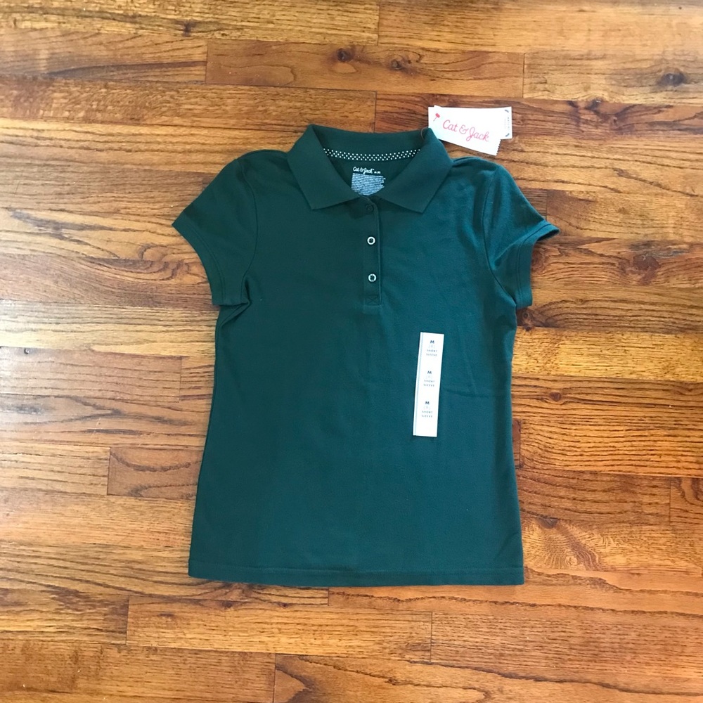 Girls Cat & Jack Dark Green School Uniform Polo Shirt Top NWT
Size Medium 7 / 8